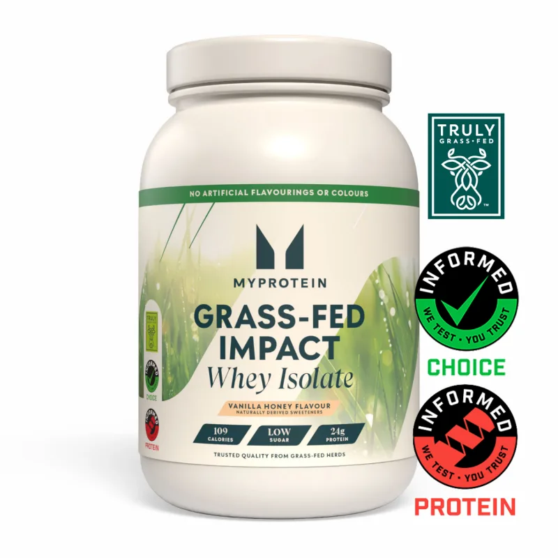 Impact Whey Isolate 1KG - 33Portionen Vanilla Honey (Grass-Fed, Naturally Sweetened)
